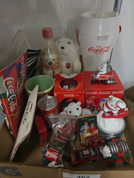 Coca-Cola Collectibles Assortment With Plush Bear