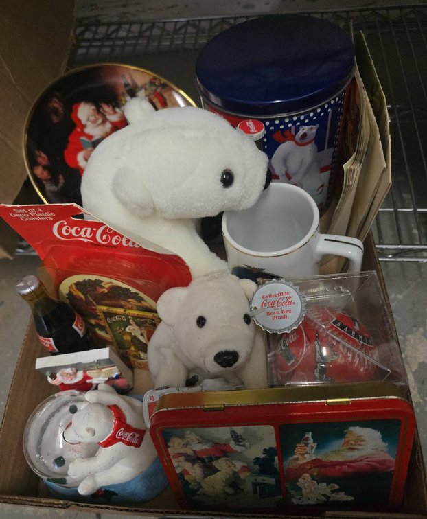 Coca-Cola Collectibles Lot, Bear Plush, Mugs