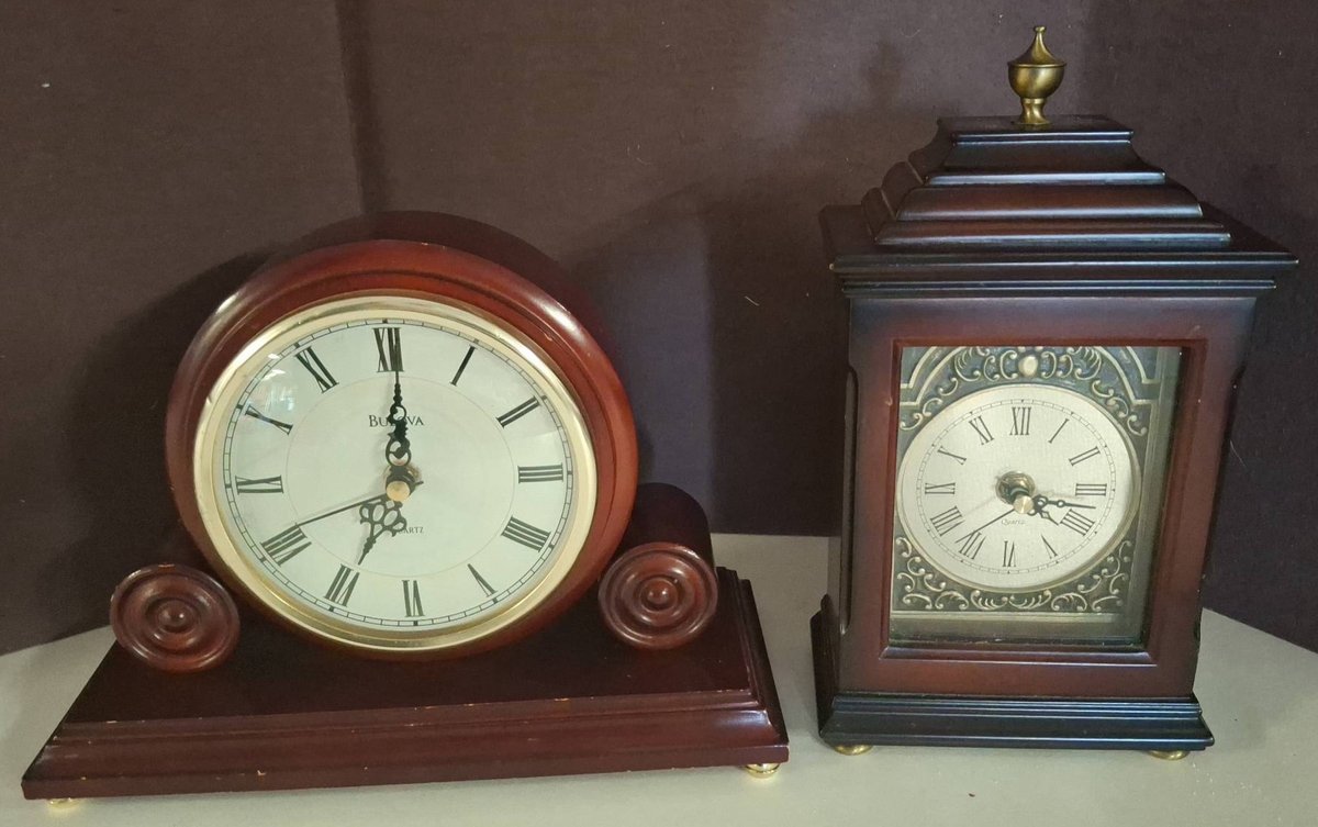 Bulova Mantel Clock And Decorative Table Clock