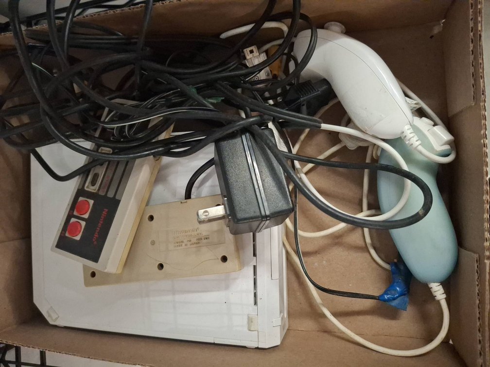 Nintendo Wii Console With Controllers and Cables