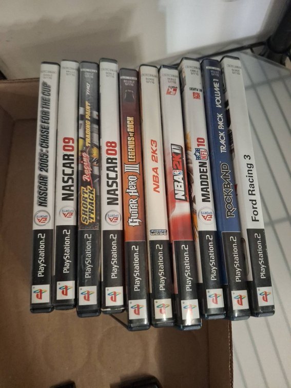PlayStation 2 Game Lot With Memory Cards (10)