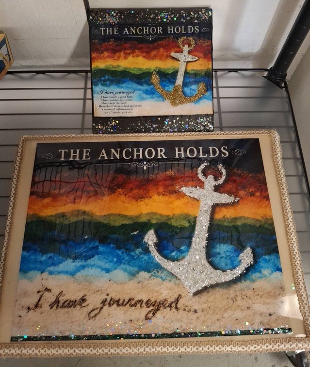 The Anchor Holds Religious Art Plaques Set