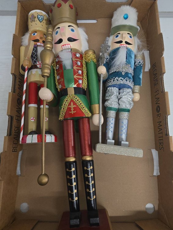 Three Decorative Nutcrackers Assorted Styles