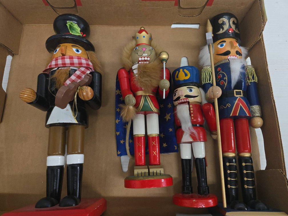 4 Assorted Wooden Nutcrackers