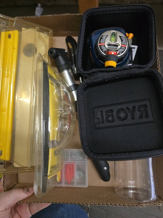 Tool Lot: Ryobi Laser, DeWalt, Car Drying Blade