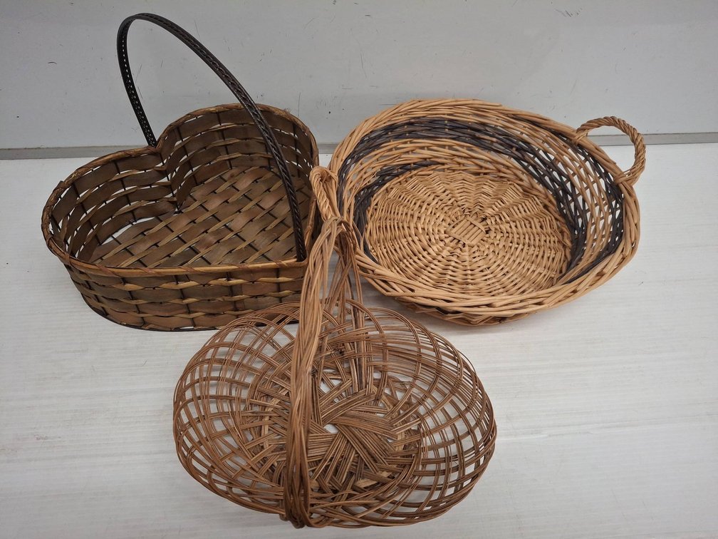 Wicker Baskets, Set of Three