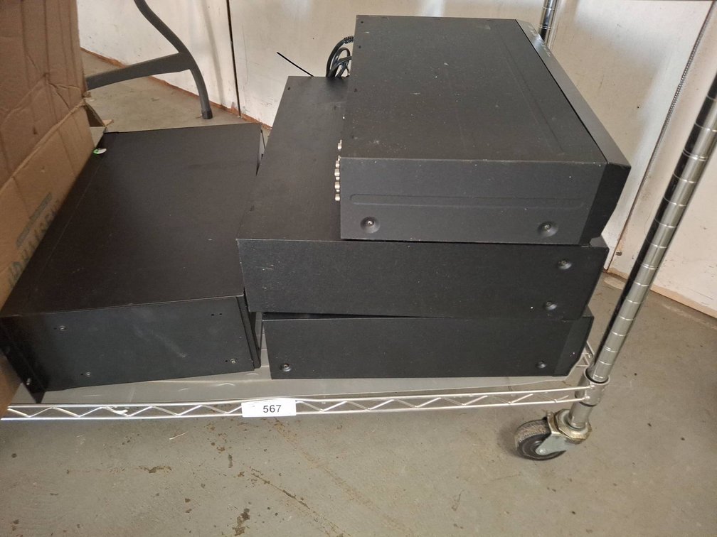 Magnavox VCR/DVD, Kenwood CD, TEAC AD-600 Stack