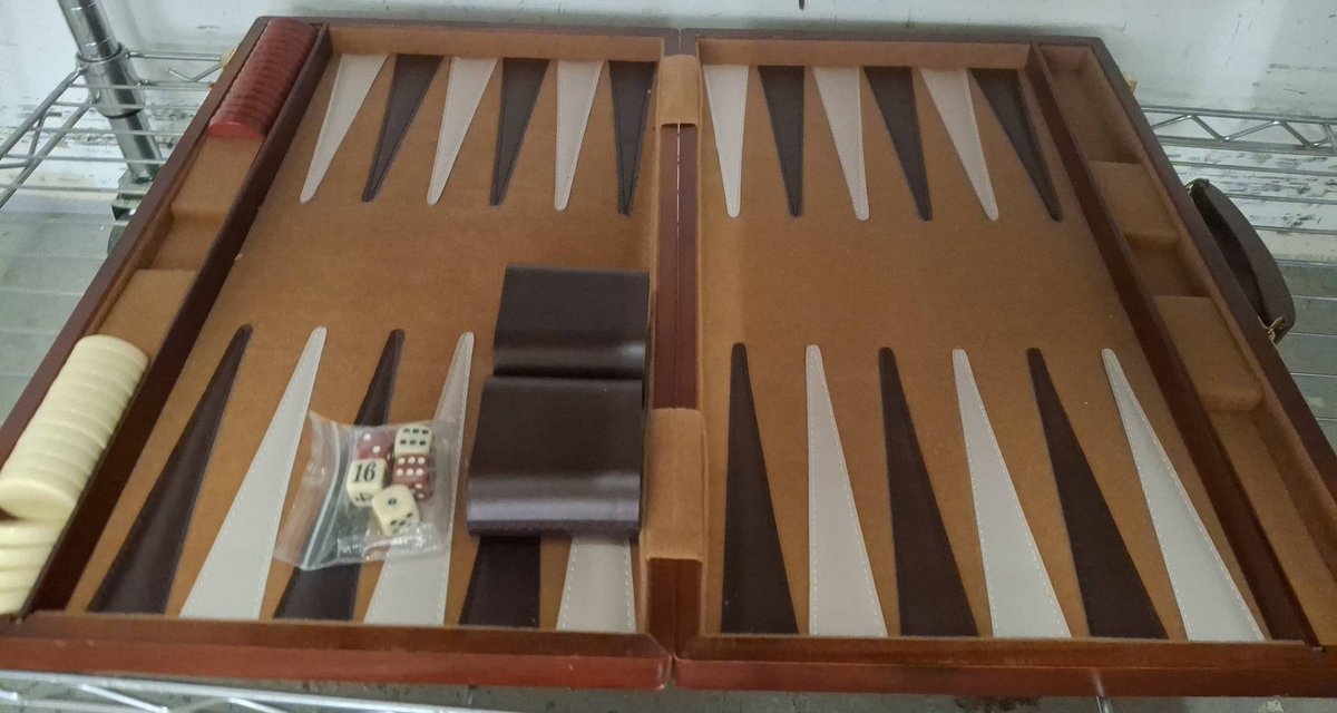 Backgammon Set with Board, Chips, and Dice