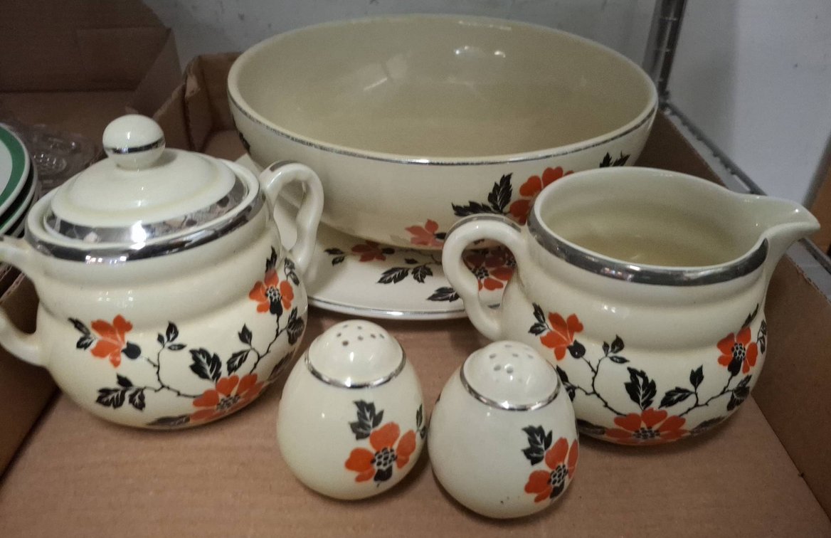 Hall's Superior Kitchenware Floral Set, 6pc