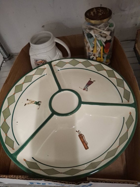 Golf Snack Tray, Golf Mug, Jar With Tees