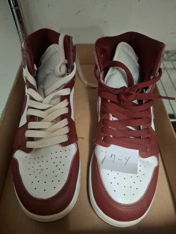 Nike Dunk High Red White Sneakers Size 7Y