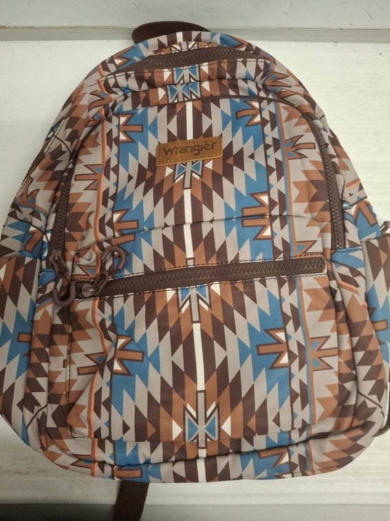 Wrangler Aztec Print Backpack Brown Blue