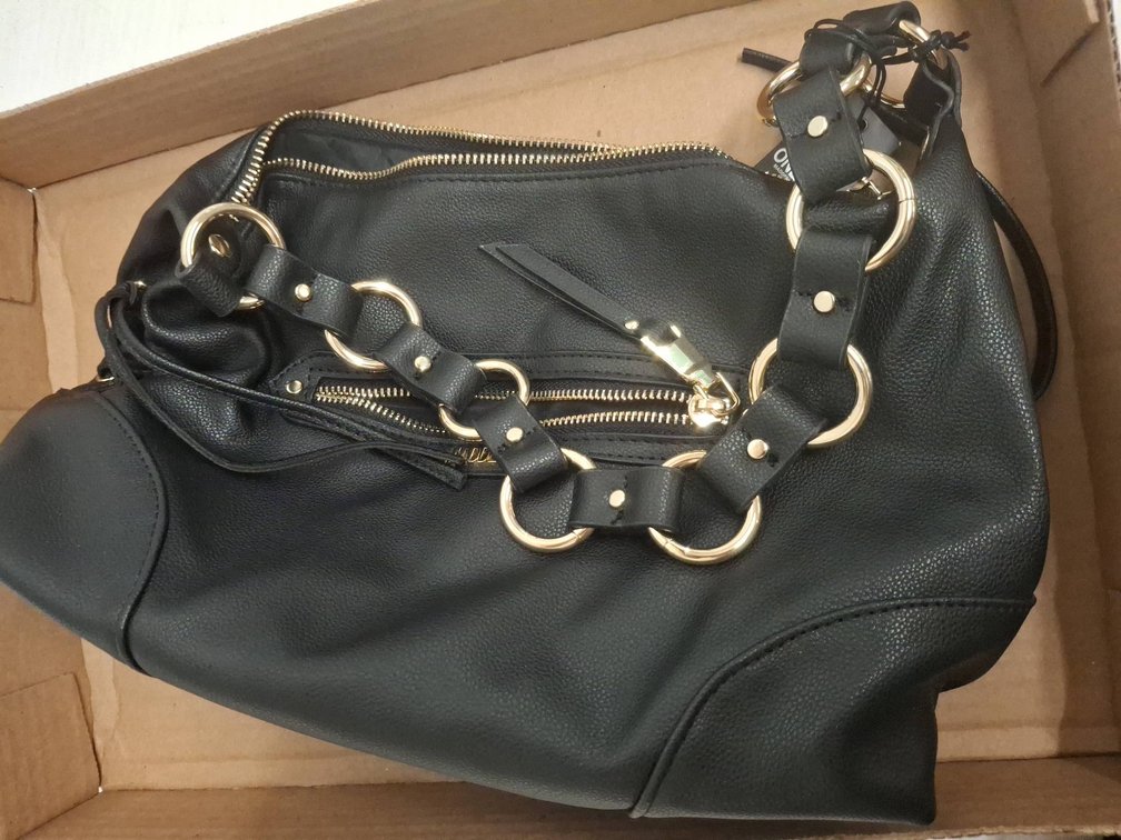 Madden NYC Grommet Hobo Shoulder Bag Black