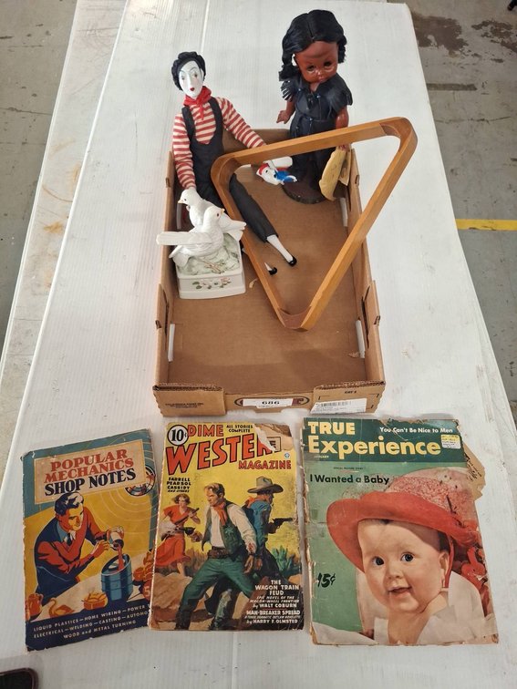 Dolls, Porcelain Doves, Vintage Magazines