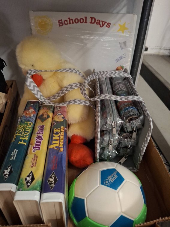 Children’s Set: Books, Plush Duck, Washi Tape, Ball