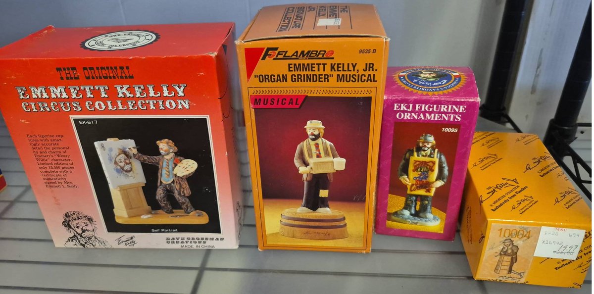 Emmett Kelly Figurines Ornament Collection Lot