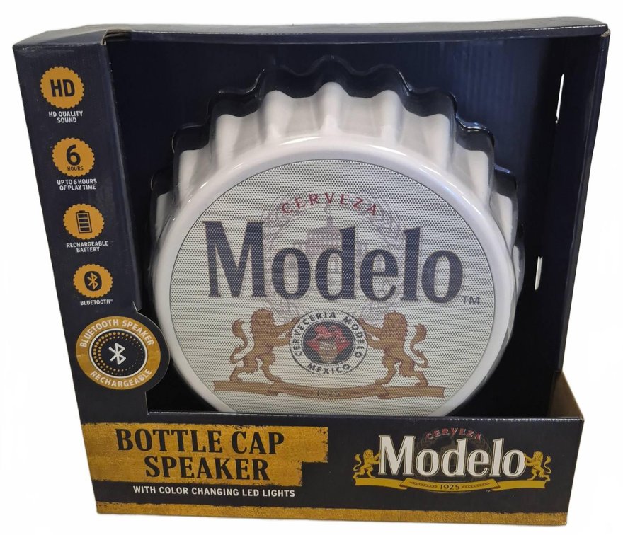 Modelo Bottle Cap Bluetooth Speaker LED Lights