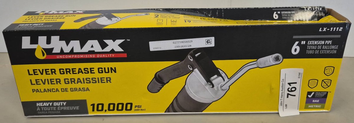 Lumax LX-1112 Lever Grease Gun 10000 PSI