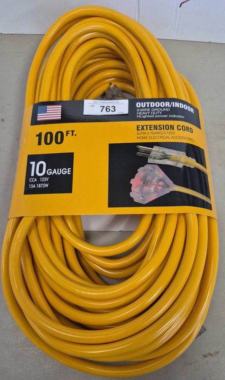 100 Ft 10 Gauge Outdoor/Indoor Extension Cord