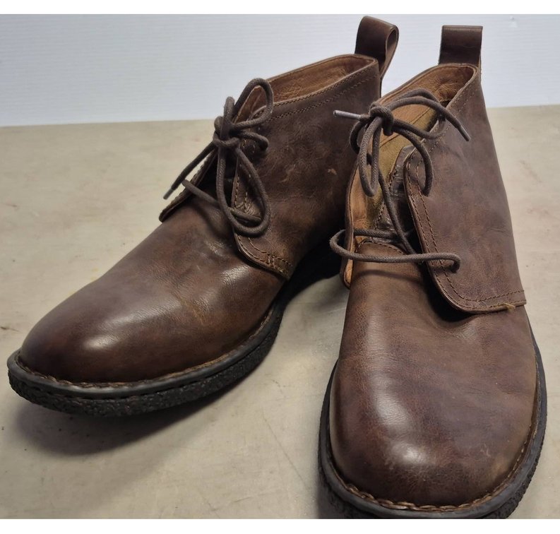 Born Brown Leather Lace-Up Boots