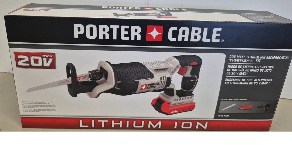 Porter Cable 20V Max Reciprocating Saw Kit