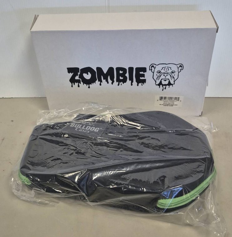 Zombie Bulldog Molded Black/Green Pistol Case