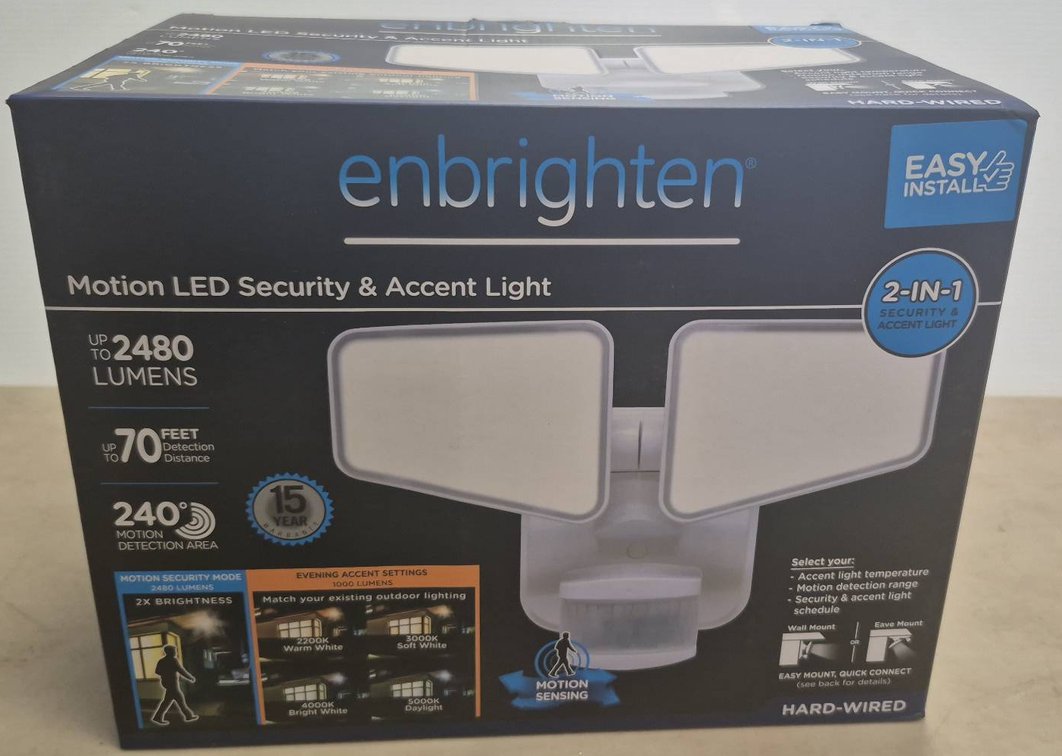 Enbrighten Motion LED Security Light, 2480 Lumens