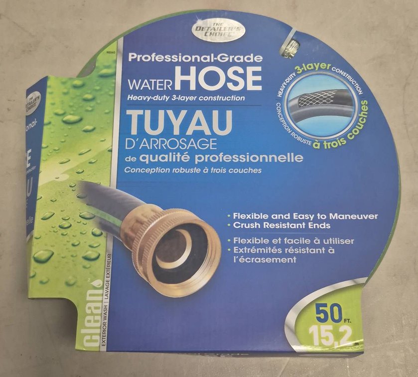 Professional-Grade 50 ft Water Hose, 3-Layer