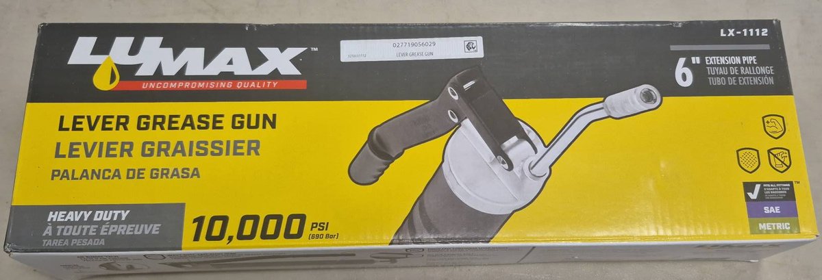 Lumax LX-1112 Lever Grease Gun 10000 PSI