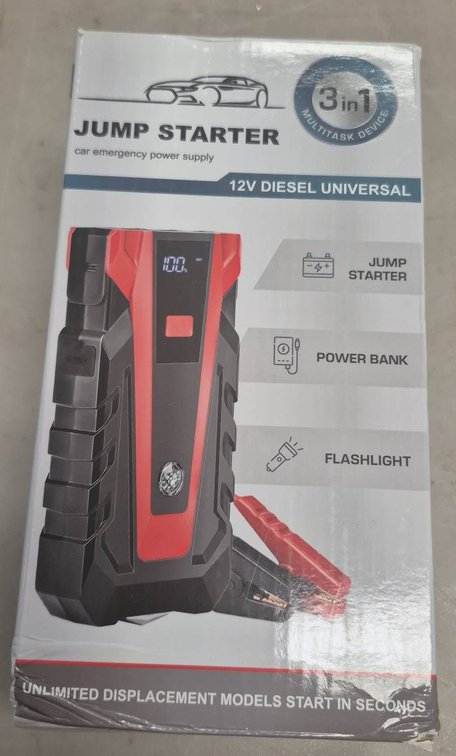 3-in-1 Car Jump Starter Power Bank Flashlight