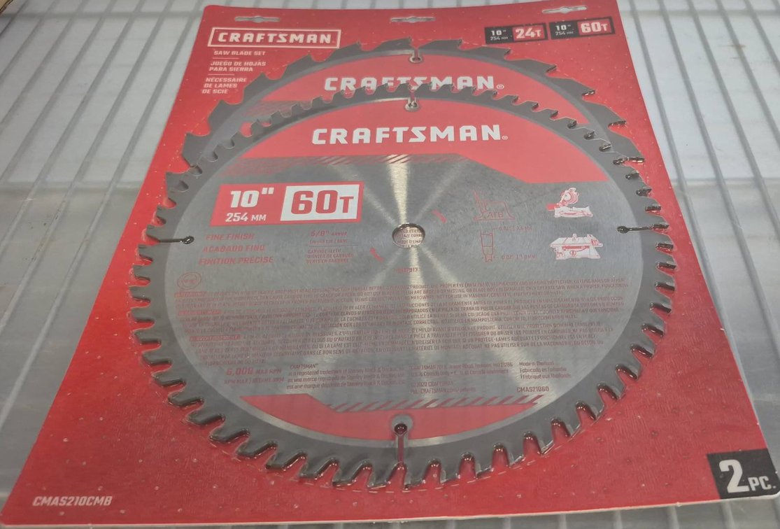 Craftsman 10" Saw Blade Set 24T & 60T 2-Piece