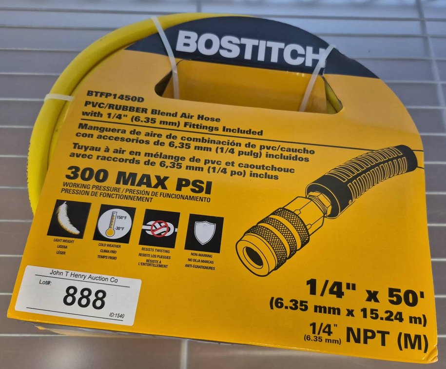 Bostitch 1/4" x 50' Air Hose with Fittings