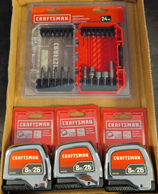 Craftsman Tape Measures & 24pc Screwdriving Set