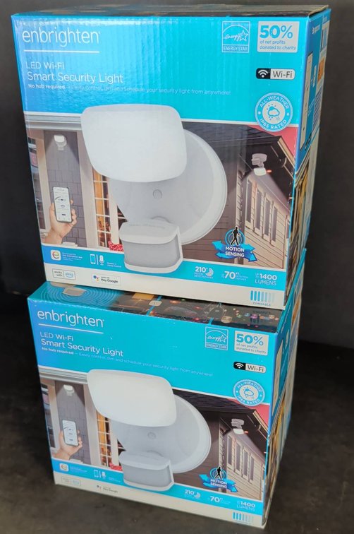 2 Enbrighten LED Wi-Fi Smart Security Lights