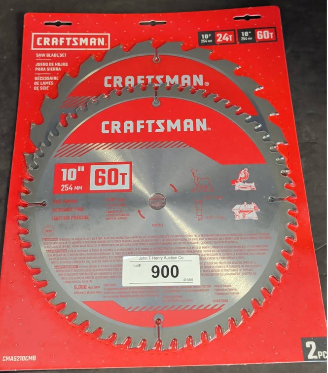 Craftsman 10" 2-Piece Saw Blade Set 24T/60T