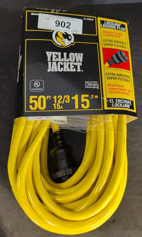 Yellow Jacket 50ft 12/3 15A Locking Plug Cord