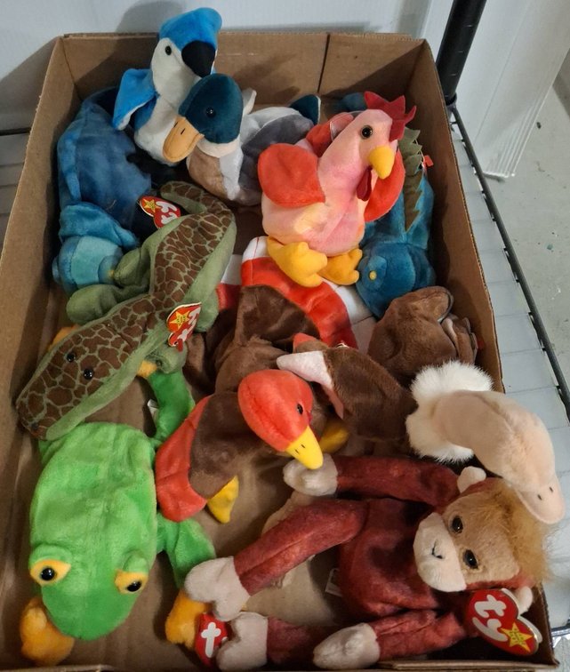 Ty Beanie Babies Plush Lot, 9 Pieces