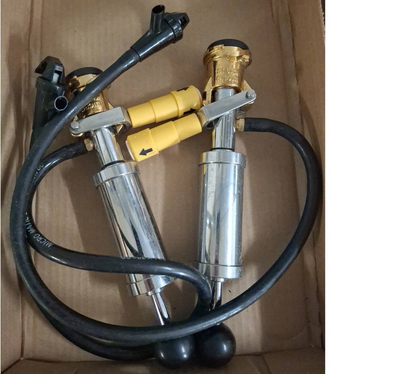 Pair Taprite Keg Couplers with Hoses and Handles