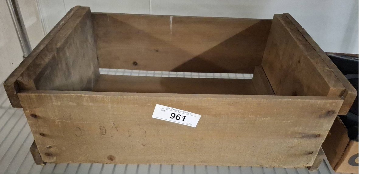 Wooden Crate Storage Box With Open Sides