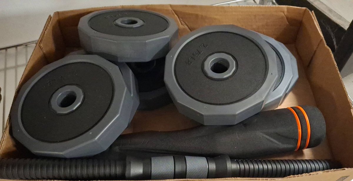 Adjustable Dumbbell Weight Plates and Bar Set