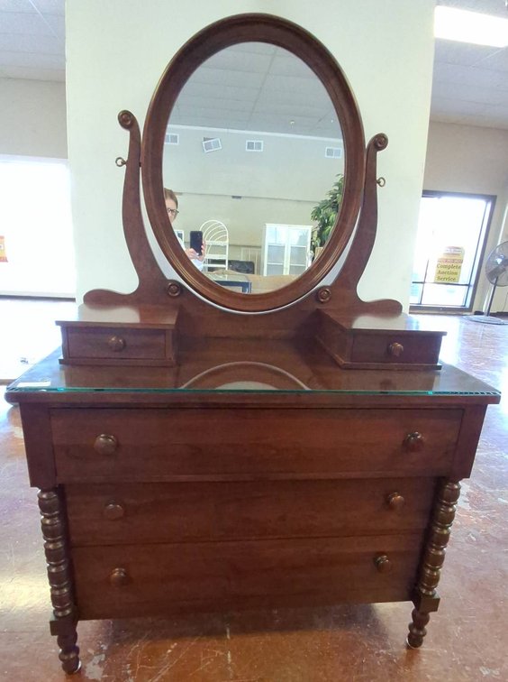 Davis Cabinet Co. Dresser with Mirror 48x22x37