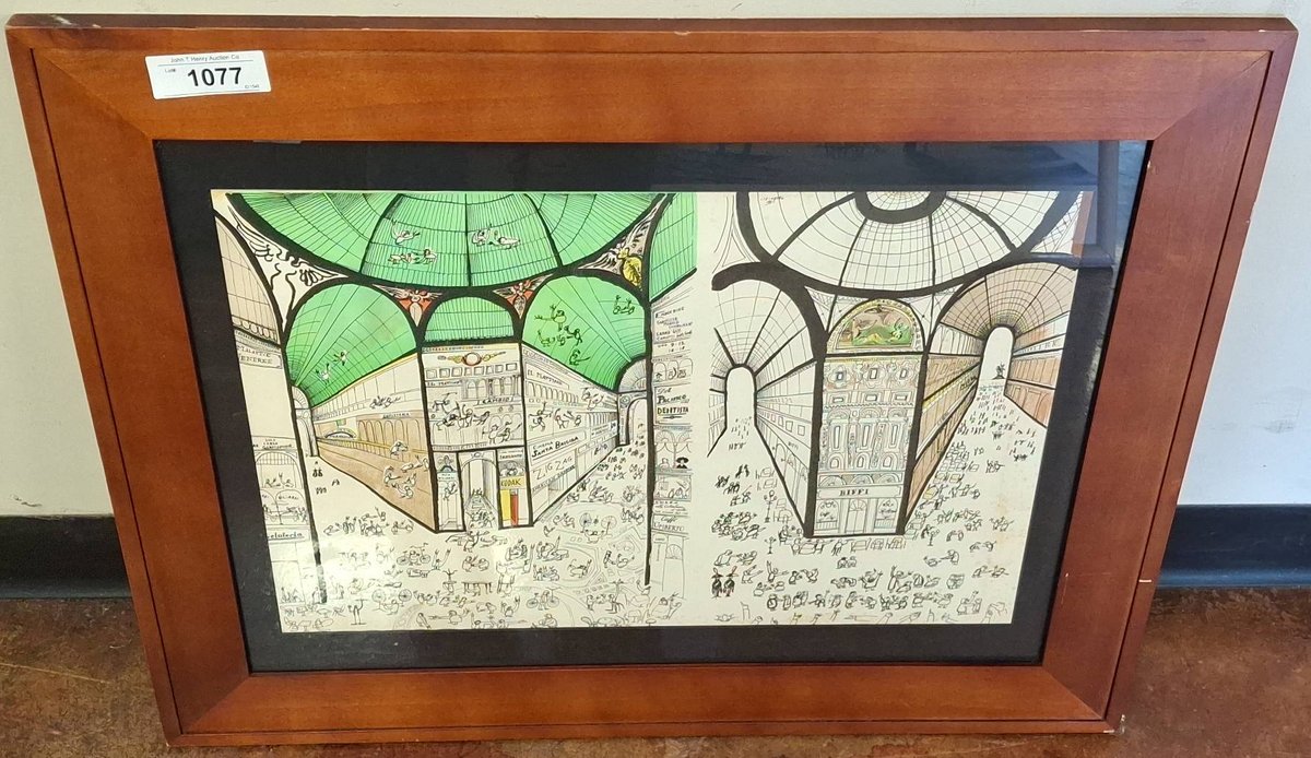 Framed Art Print of Architectural Interior 29x23
