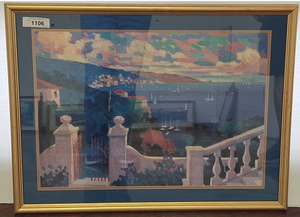 Framed Coastal Landscape Print, 29x22 Inches