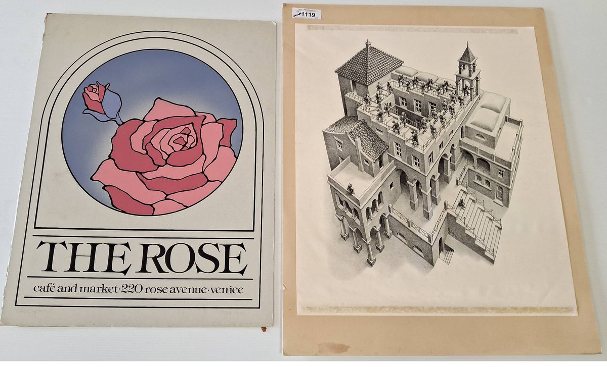 The Rose Poster & Escher Style Art Print 24x30