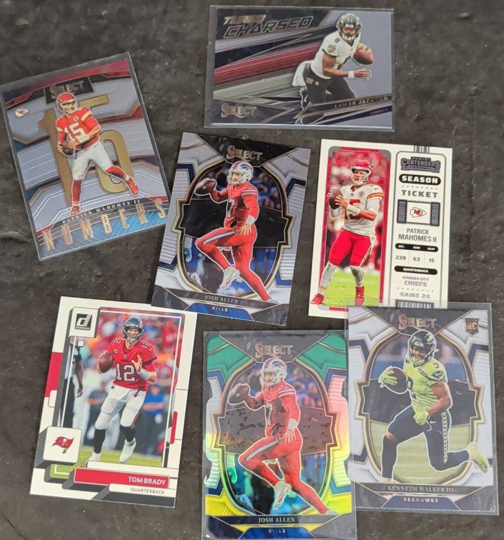 NFL Football Trading Cards Allen Mahomes Brady
