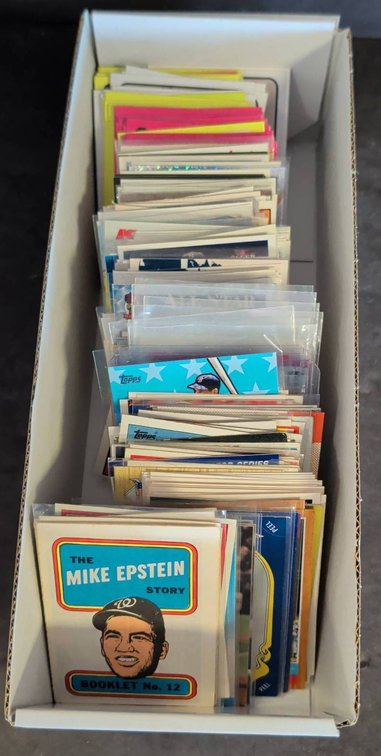 Baseball Cards Collection In Storage Box