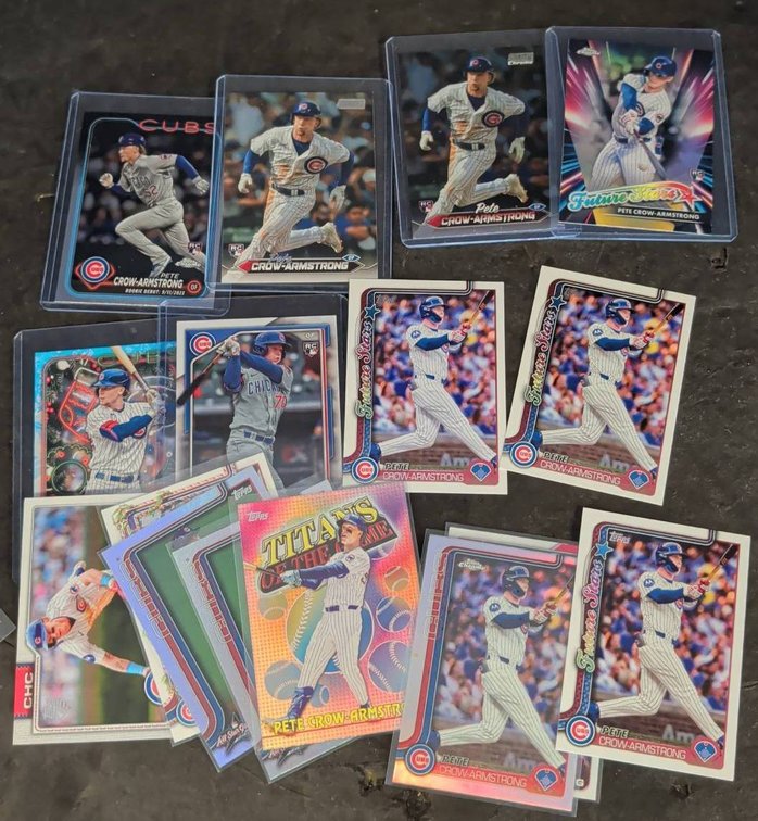 Pete Crow-Armstrong Baseball Card Lot Cubs