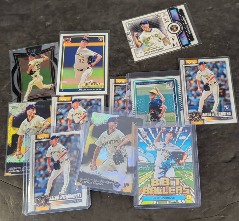 Jacob Misiorowski Brewers Baseball Card Lot
