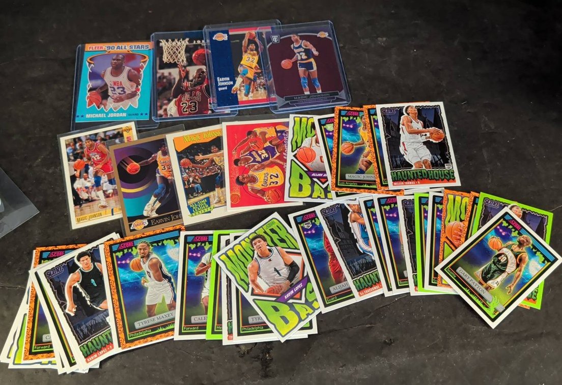 NBA Basketball Cards Lot Jordan Johnson Payton
