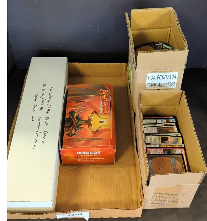 Magic The Gathering Card Lot With Boxes